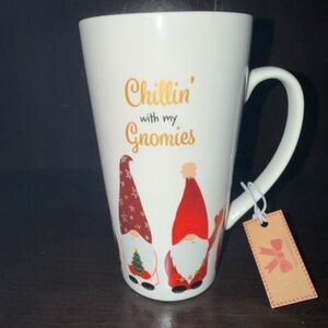 Godinger White and Red Gnome Mug